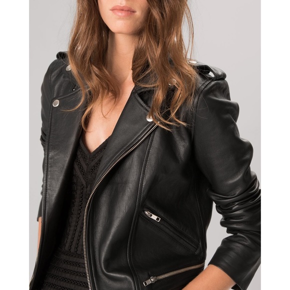 MAJE Basalt Leather Jacket - Picture 6 of 6